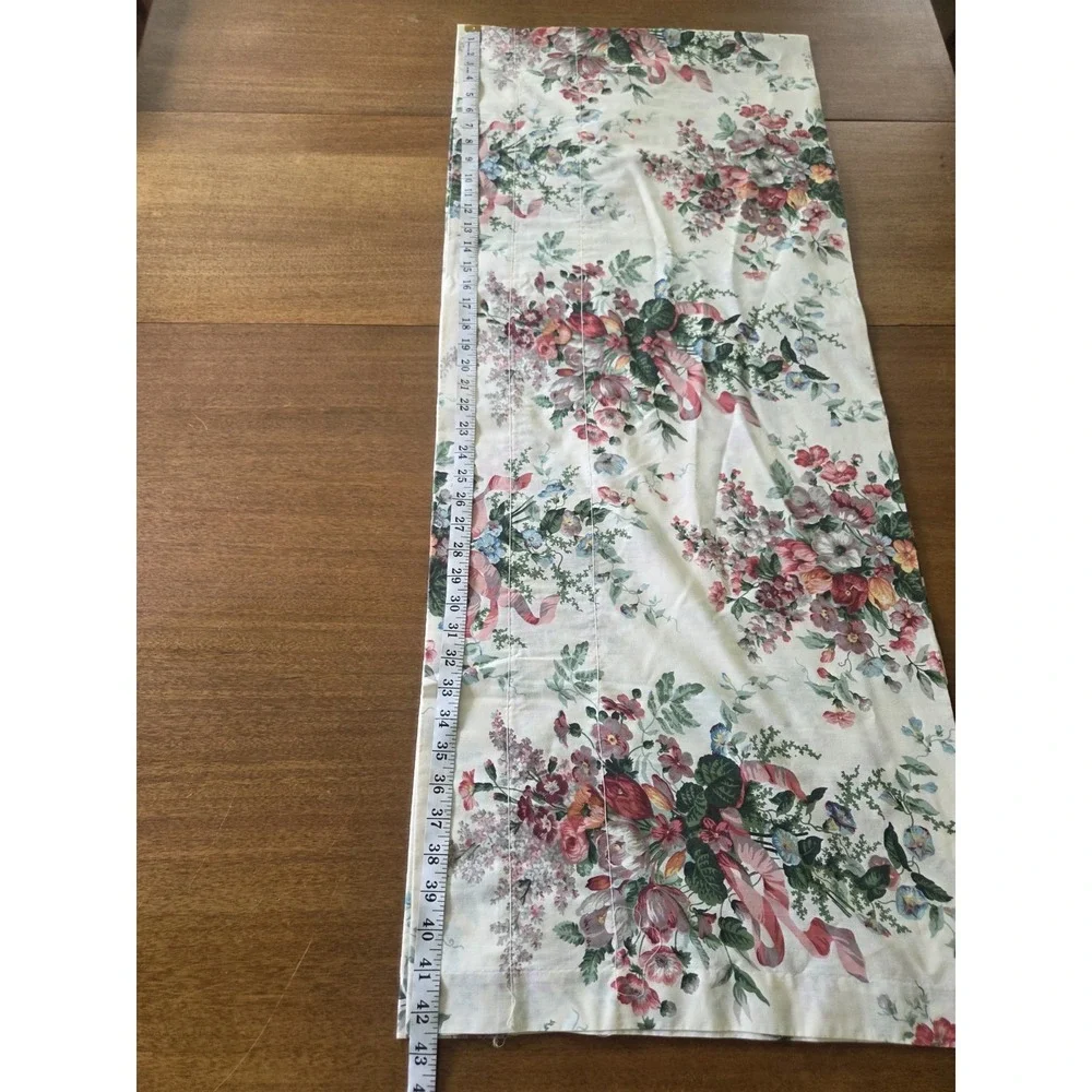 Vtg Croscill English Garden Panels Set Six Piece Curtains Valance Cottagecore